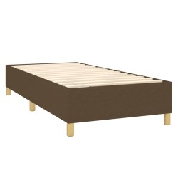 Sommier à lattes de lit avec matelas Marron foncé 90x200 cm 