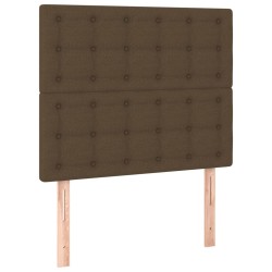 Sommier à lattes de lit avec matelas Marron foncé 90x200 cm 