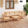 Salon de jardin 6 pcs Bois de pin massif 