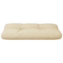 Coussin de palette beige 70x40x12 cm tissu 