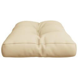 Coussin de palette beige 70x40x12 cm tissu 