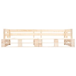 Canapés de jardin palette 2 pcs avec coussins rouge Bois de pin 