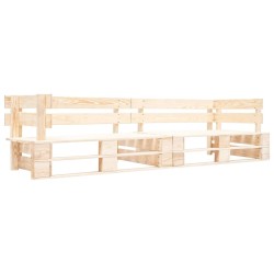 Canapés de jardin palette 2 pcs avec coussins rouge Bois de pin 