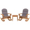 Ensemble de salon de jardin Adirondack 3 pcs bois acacia solide 