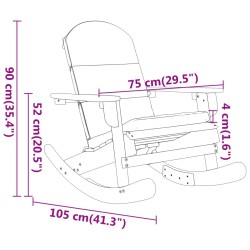 Ensemble de salon de jardin Adirondack 3 pcs bois acacia solide 