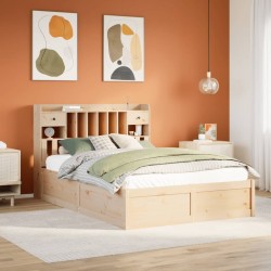 Cadre de lit sans matelas 150x200 cm bois de pin massif 