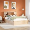 Cadre de lit sans matelas 150x200 cm bois de pin massif 