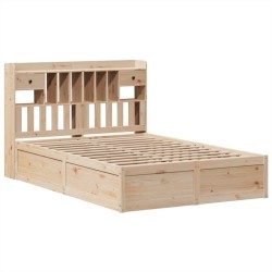 Cadre de lit sans matelas 150x200 cm bois de pin massif 