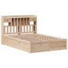 Cadre de lit sans matelas 150x200 cm bois de pin massif 