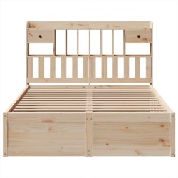Cadre de lit sans matelas 150x200 cm bois de pin massif 