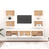 Meubles TV 7 pcs Blanc Bois massif de pin 