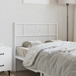 Tête de lit métal blanc 80 cm 