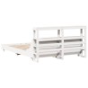 Cadre de lit sans matelas blanc 135x190 cm bois de pin massif 