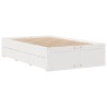 Cadre de lit sans matelas avec tiroirs 120x200 cm bois de pin 