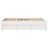 Cadre de lit sans matelas avec tiroirs 120x200 cm bois de pin 