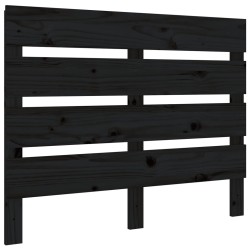 Tête de lit Noir 75x3x80 cm Bois massif de pin 