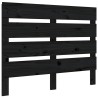 Tête de lit Noir 75x3x80 cm Bois massif de pin 