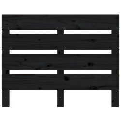 Tête de lit Noir 75x3x80 cm Bois massif de pin 