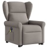 Fauteuil inclinable de massage électrique Taupe Tissu 