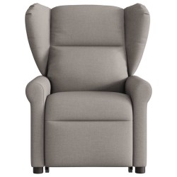 Fauteuil inclinable de massage électrique Taupe Tissu 