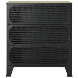 Armoires de rangement 2 pcs Marron 72x36x82 cm Métal et MDF 