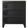 Armoires de rangement 2 pcs Marron 72x36x82 cm Métal et MDF 