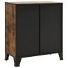 Armoires de rangement 2 pcs Marron 72x36x82 cm Métal et MDF 