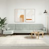 Canapé-lit en forme de L gris clair 271x140x70 cm velours 