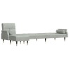 Canapé-lit en forme de L gris clair 271x140x70 cm velours 