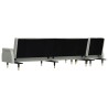 Canapé-lit en forme de L gris clair 271x140x70 cm velours 