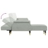 Canapé-lit en forme de L gris clair 271x140x70 cm velours 