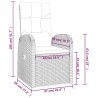 Ensemble de salon de jardin 3 pcs noir poly rotin et acier 