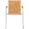 Chaises de jardin avec coussins lot de 2 Teck solide et acier 