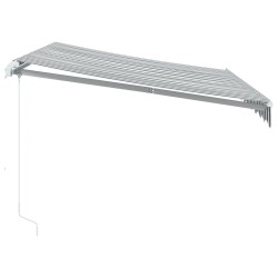 Auvent manuel rétractable avec LED anthracite blanc 300x250 cm 