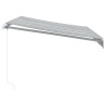 Auvent manuel rétractable avec LED anthracite blanc 300x250 cm 