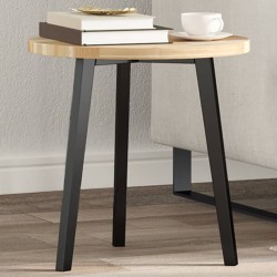 Dessus de table rond Ø40x2 cm bois massif d'acacia 