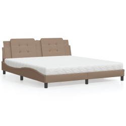 Lit avec matelas cappuccino 180x200 cm similicuir 