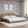 Lit avec matelas cappuccino 180x200 cm similicuir 