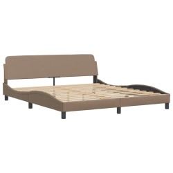 Lit avec matelas cappuccino 180x200 cm similicuir 