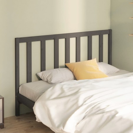 Tête de lit Gris 156x4x100 cm Bois massif de pin 