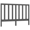 Tête de lit Gris 156x4x100 cm Bois massif de pin 