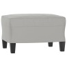 Canapé 3 places repose-pieds Gris clair 180 cm Tissu microfibre 