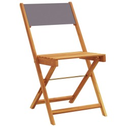 Ensemble à manger de jardin 5 pcs anthracite tissu bois massif 