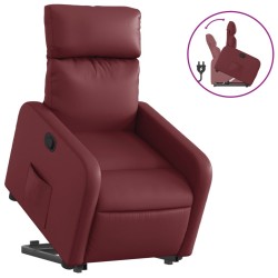 Fauteuil inclinable Rouge bordeaux Similicuir 