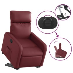 Fauteuil inclinable Rouge bordeaux Similicuir 