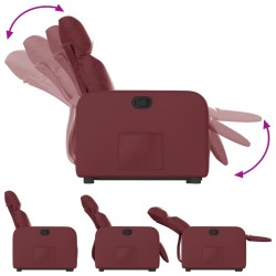 Fauteuil inclinable Rouge bordeaux Similicuir 