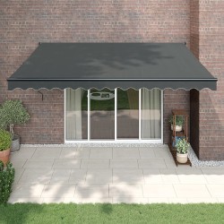 Auvent rétractable automatique anthracite 4x3 m 