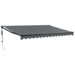 Auvent rétractable automatique anthracite 4x3 m 