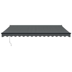 Auvent rétractable automatique anthracite 4x3 m 