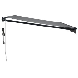 Auvent rétractable automatique anthracite 4x3 m 